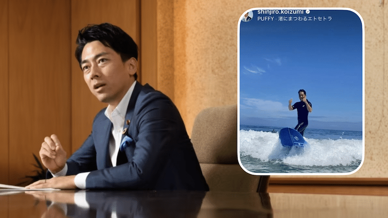 Surfer who insists fighting climate change “sexy” and “fun” battling to become Japan’s next prime minister!